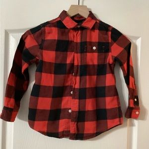 Cat & Jack Boys Flannel Button Down Shirt